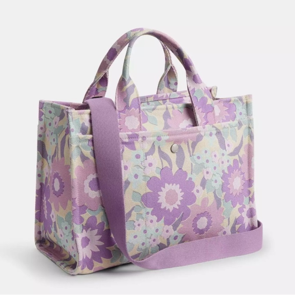 💜NEW! Coach Cargo Tote Bag-Floral Print - Picture 3 of 11